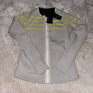 Cynthia Rowley Gray Surf Jacket with Yellow Accents
